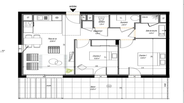 Ma-Cabane - Vente Appartement SATHONAY VILLAGE, 59 m²