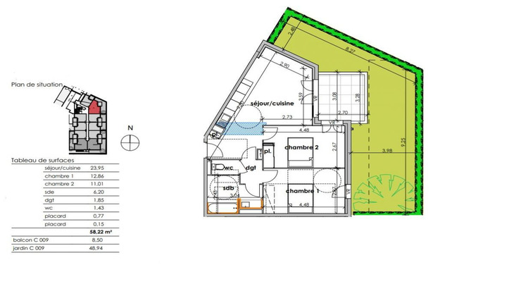 Ma-Cabane - Vente Appartement SAUVIAN, 58 m²