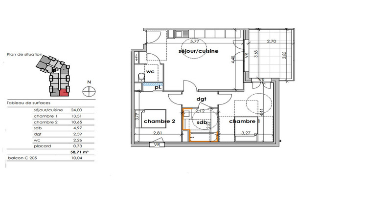 Ma-Cabane - Vente Appartement SAUVIAN, 58 m²