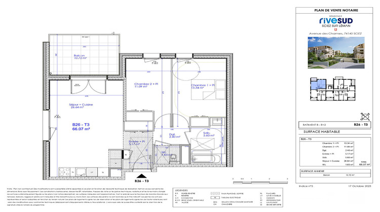 Ma-Cabane - Vente Appartement SCIEZ, 66 m²