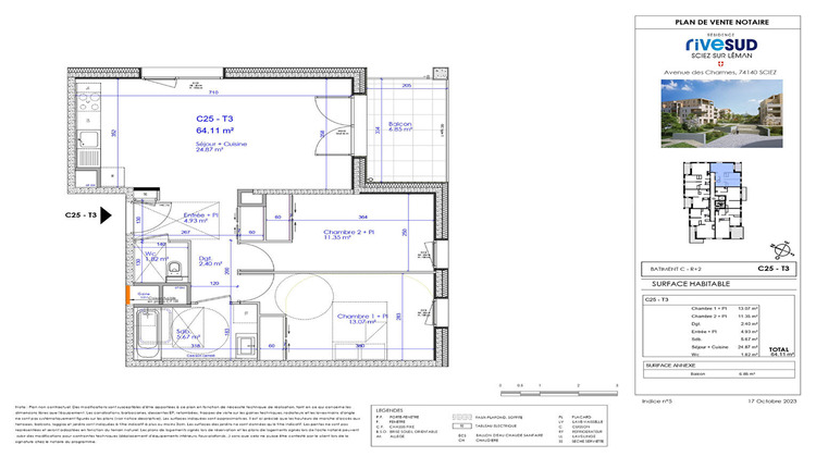 Ma-Cabane - Vente Appartement SCIEZ, 64 m²