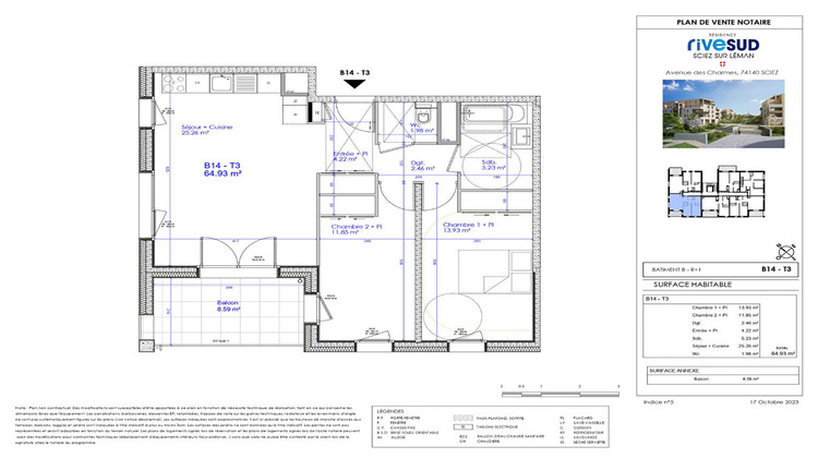 Ma-Cabane - Vente Appartement SCIEZ, 64 m²