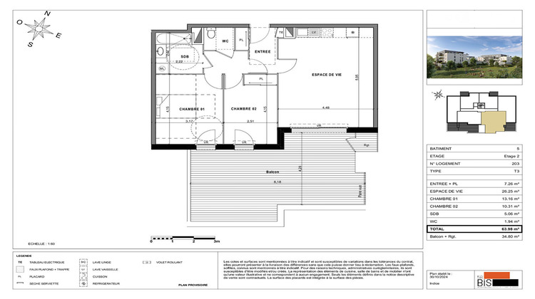 Ma-Cabane - Vente Appartement SCIEZ, 63 m²
