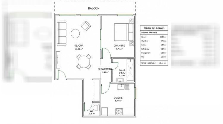 Ma-Cabane - Vente Appartement SEIGNOSSE, 42 m²