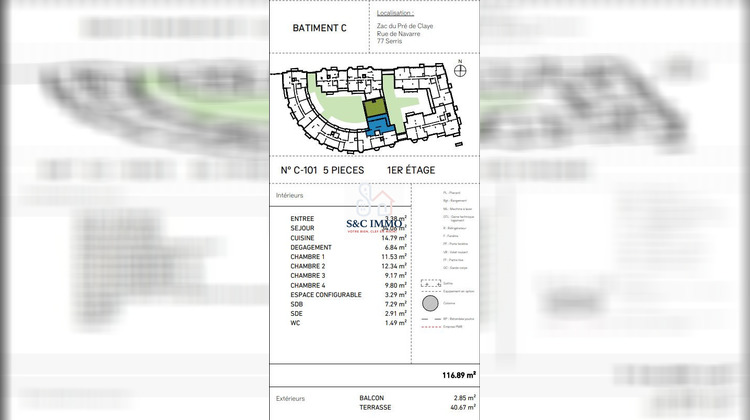 Ma-Cabane - Vente Appartement Serris, 116 m²