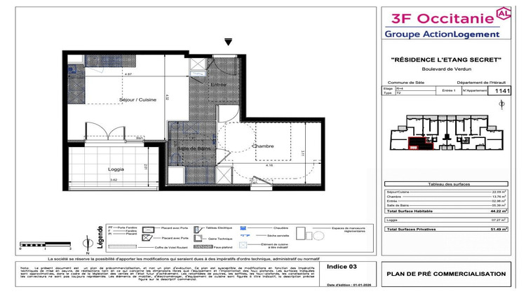 Ma-Cabane - Vente Appartement Sète, 44 m²