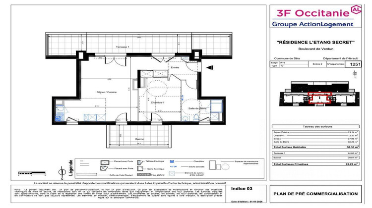 Ma-Cabane - Vente Appartement Sète, 58 m²