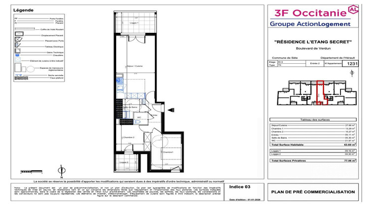 Ma-Cabane - Vente Appartement Sète, 63 m²