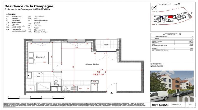 Ma-Cabane - Vente Appartement Sevran, 49 m²