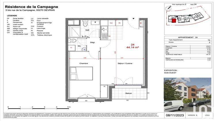 Ma-Cabane - Vente Appartement Sevran, 44 m²