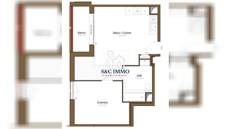 Ma-Cabane - Vente Appartement Sevran, 44 m²