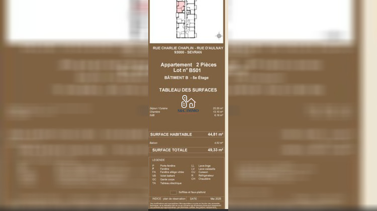 Ma-Cabane - Vente Appartement Sevran, 44 m²