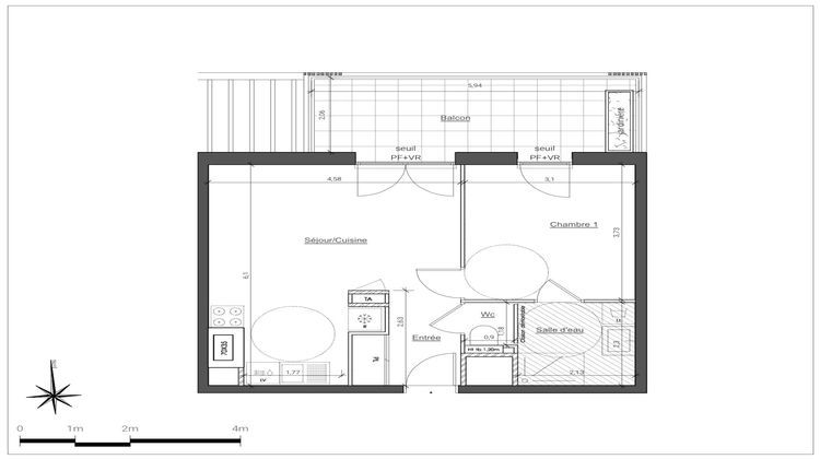 Ma-Cabane - Vente Appartement Seyssins, 43 m²