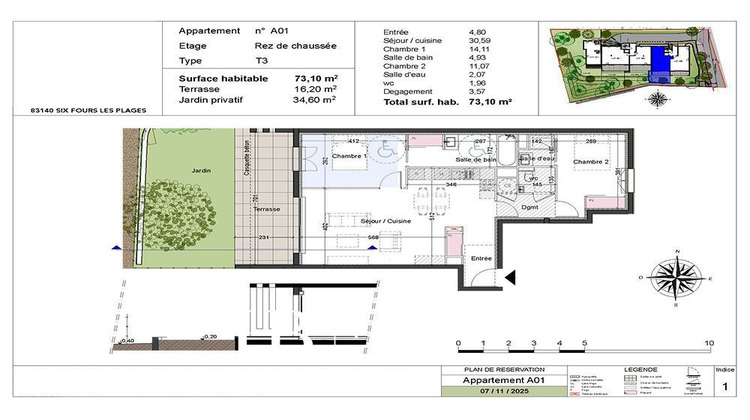 Ma-Cabane - Vente Appartement SIX FOURS LES PLAGES, 73 m²