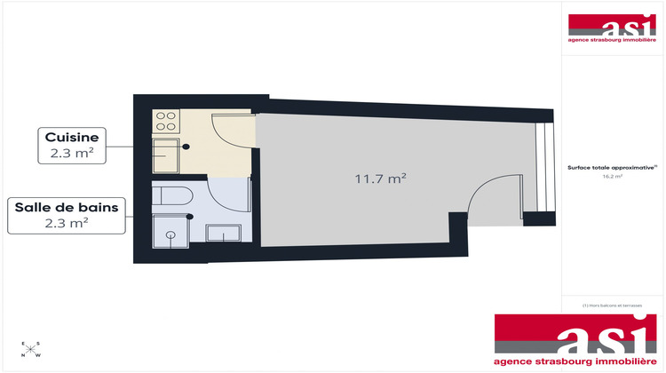 Ma-Cabane - Vente Appartement Strasbourg, 16 m²