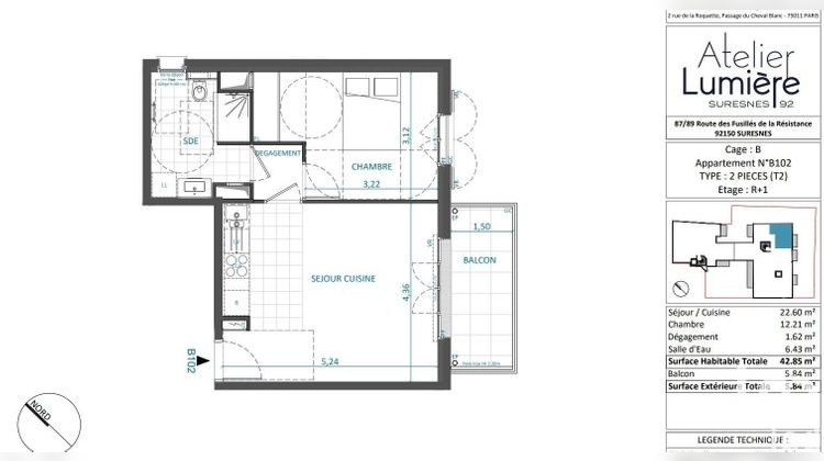 Ma-Cabane - Vente Appartement Suresnes, 42 m²