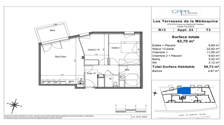 Ma-Cabane - Vente Appartement Talence, 59 m²