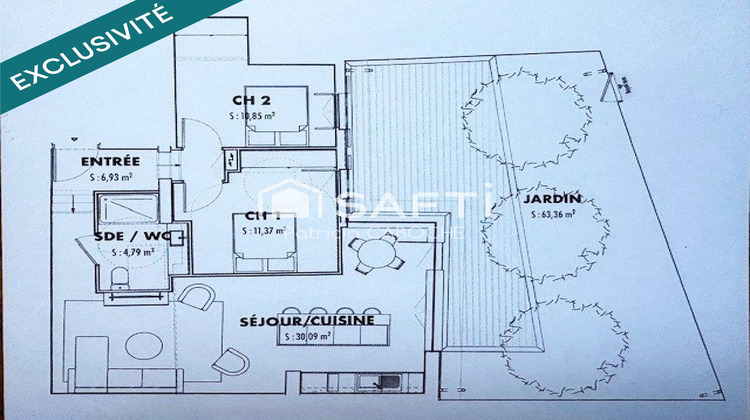 Ma-Cabane - Vente Appartement Talence, 64 m²