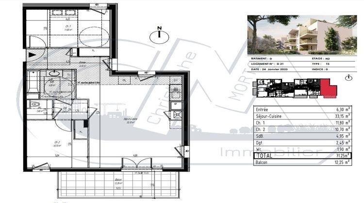 Ma-Cabane - Vente Appartement TASSIN-LA-DEMI-LUNE, 71 m²