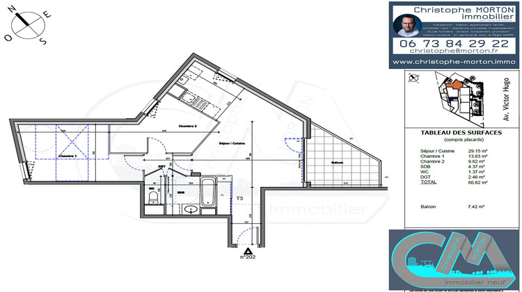 Ma-Cabane - Vente Appartement TASSIN-LA-DEMI-LUNE, 60 m²