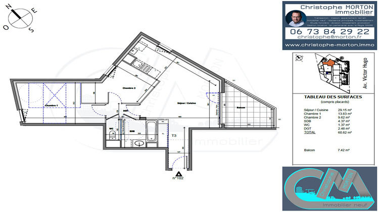 Ma-Cabane - Vente Appartement TASSIN-LA-DEMI-LUNE, 60 m²