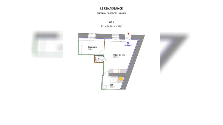 Ma-Cabane - Vente Appartement Thezan-les-Beziers, 36 m²
