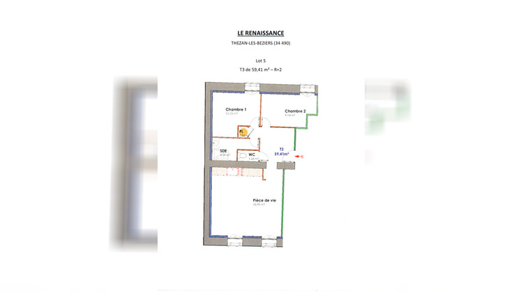 Ma-Cabane - Vente Appartement THEZAN-LES-BEZIERS, 59 m²