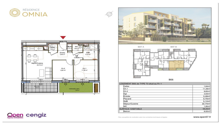 Ma-Cabane - Vente Appartement Thionville, 59 m²