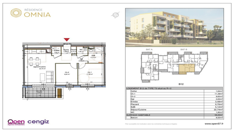 Ma-Cabane - Vente Appartement Thionville, 59 m²