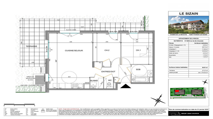 Ma-Cabane - Vente Appartement THONON-LES-BAINS, 64 m²