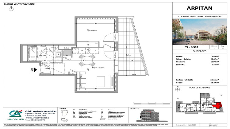 Ma-Cabane - Vente Appartement Thonon-les-Bains, 39 m²