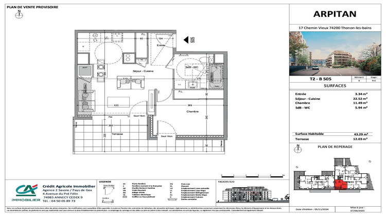 Ma-Cabane - Vente Appartement Thonon-les-Bains, 43 m²