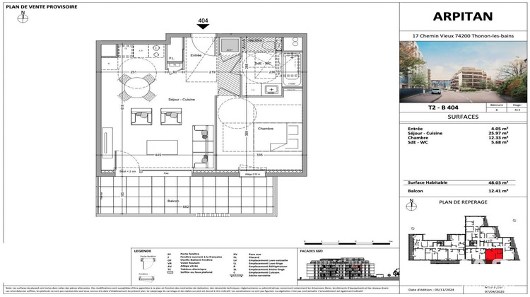 Ma-Cabane - Vente Appartement Thonon-les-Bains, 48 m²