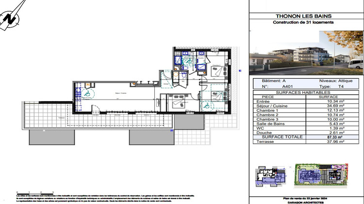 Ma-Cabane - Vente Appartement THONON-LES-BAINS, 87 m²