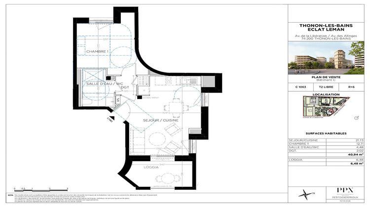 Ma-Cabane - Vente Appartement THONON-LES-BAINS, 40 m²