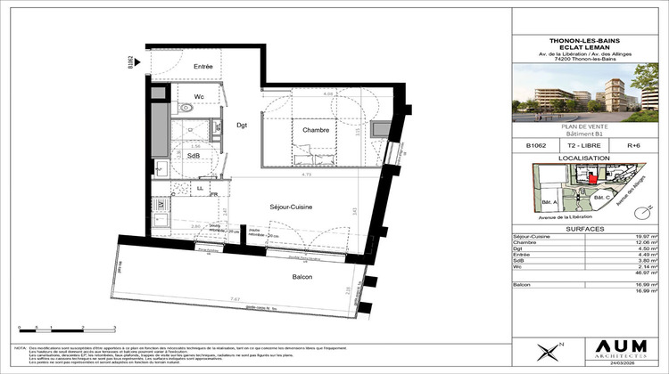 Ma-Cabane - Vente Appartement THONON-LES-BAINS, 46 m²