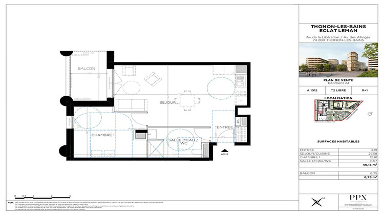 Ma-Cabane - Vente Appartement THONON-LES-BAINS, 49 m²