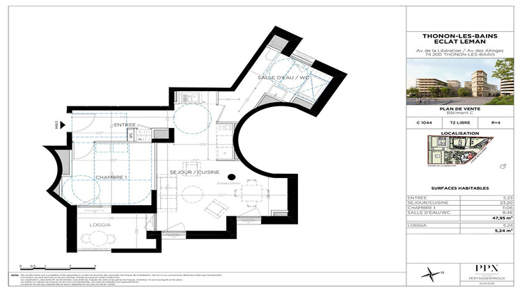 Ma-Cabane - Vente Appartement THONON-LES-BAINS, 47 m²