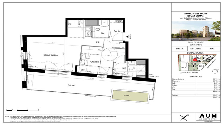 Ma-Cabane - Vente Appartement THONON-LES-BAINS, 49 m²