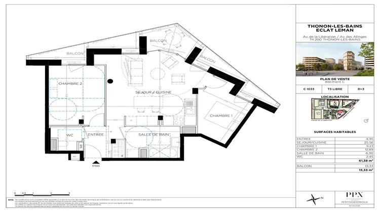 Ma-Cabane - Vente Appartement THONON-LES-BAINS, 61 m²
