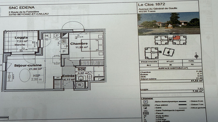 Ma-Cabane - Vente Appartement TOSSE, 41 m²