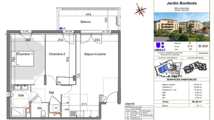 Ma-Cabane - Vente Appartement Toulon, 62 m²