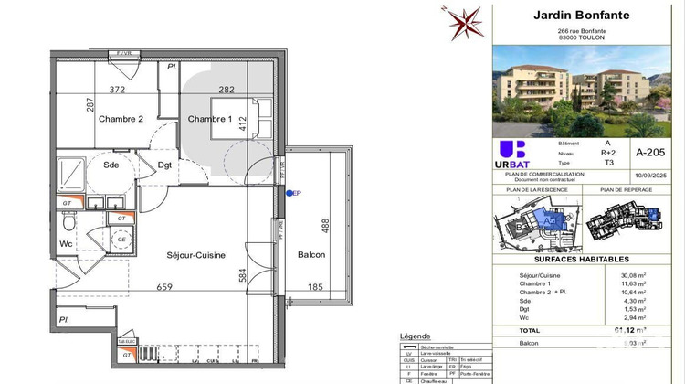 Ma-Cabane - Vente Appartement Toulon, 61 m²