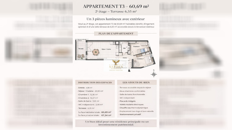 Ma-Cabane - Vente Appartement Toulon, 60 m²