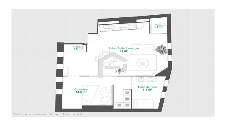 Ma-Cabane - Vente Appartement TOULOUSE, 53 m²