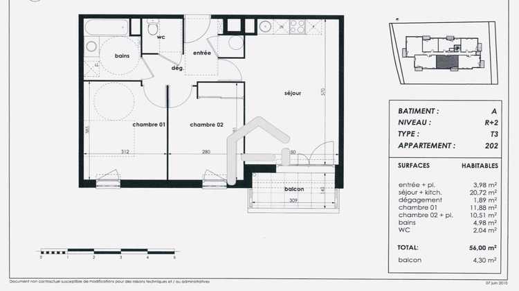 Ma-Cabane - Vente Appartement TOULOUSE, 56 m²