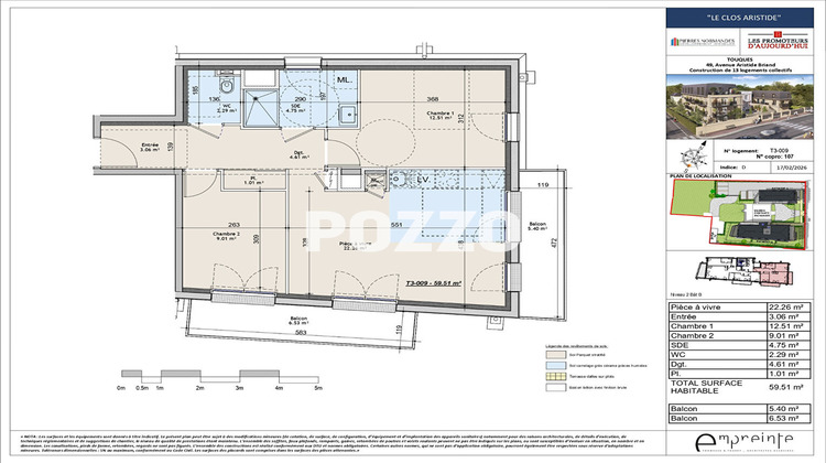 Ma-Cabane - Vente Appartement TOUQUES, 59 m²