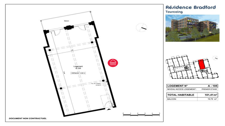 Ma-Cabane - Vente Appartement Tourcoing, 101 m²