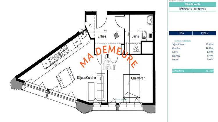 Ma-Cabane - Vente Appartement Tourcoing, 46 m²