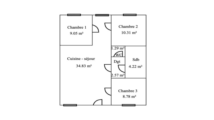Ma-Cabane - Vente Appartement TOURCOING, 71 m²